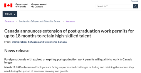 加拿大官宣延长国际毕业生工作许可有效期！留学加拿大工作机会多吗？