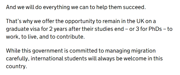 英国工党上台，新任教育大臣表态：欢迎国际学生，延续毕业生签证政策